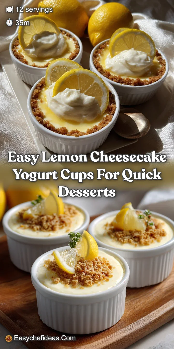 Easy Lemon Cheesecake Yogurt Cups for Quick Desserts