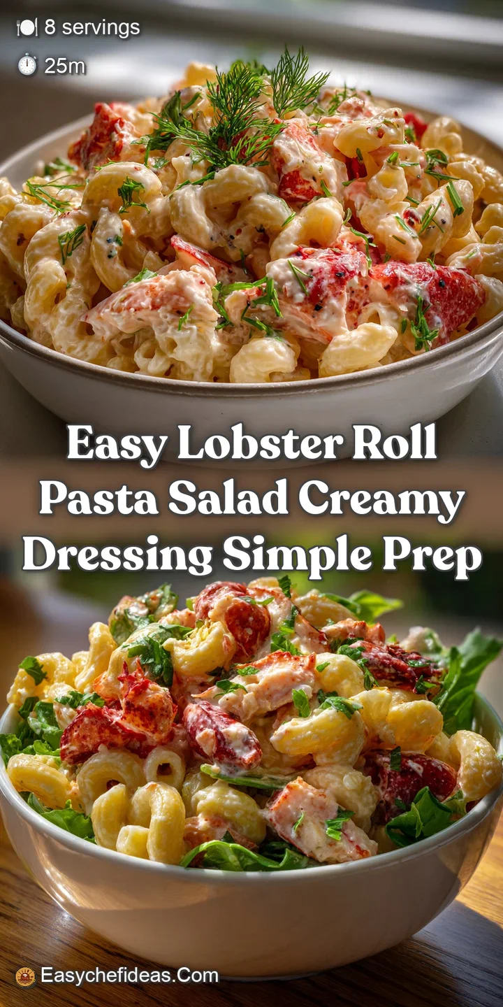 Easy Lobster Roll Pasta Salad Creamy Dressing Simple Prep
