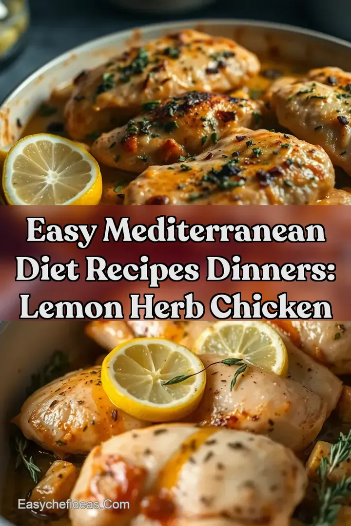 Easy Mediterranean Diet Recipes Dinners: Lemon Herb Chicken