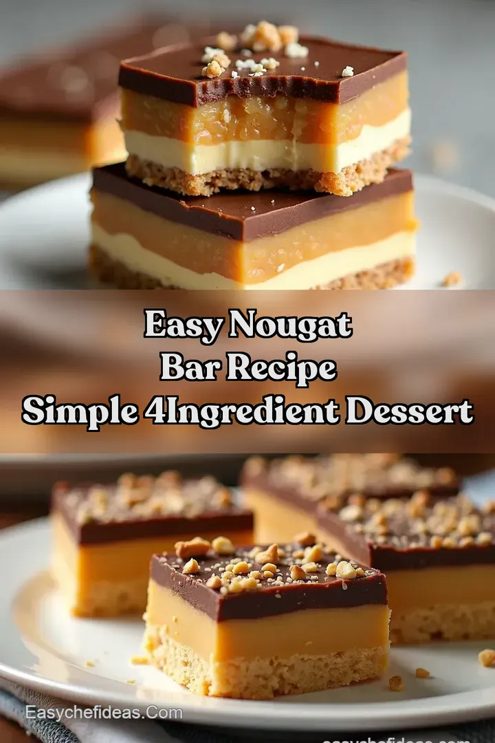 Easy Nougat Bar Recipe Simple 4Ingredient Dessert