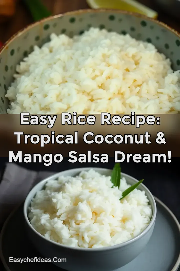 Easy Rice Recipe: Tropical Coconut & Mango Salsa Dream!