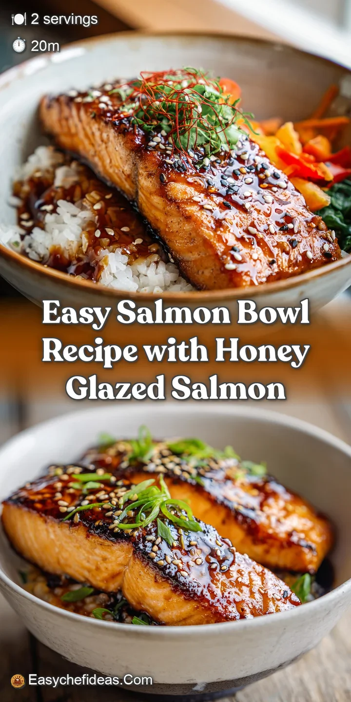 Close-up of glazed salmon, highlighting its caramelized edges, moist interior, and glistening honey coating, promising a f...