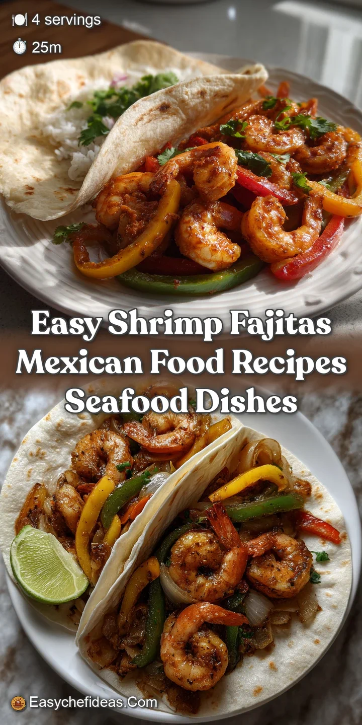 Easy Shrimp Fajitas Mexican Food Recipes Seafood Dishes