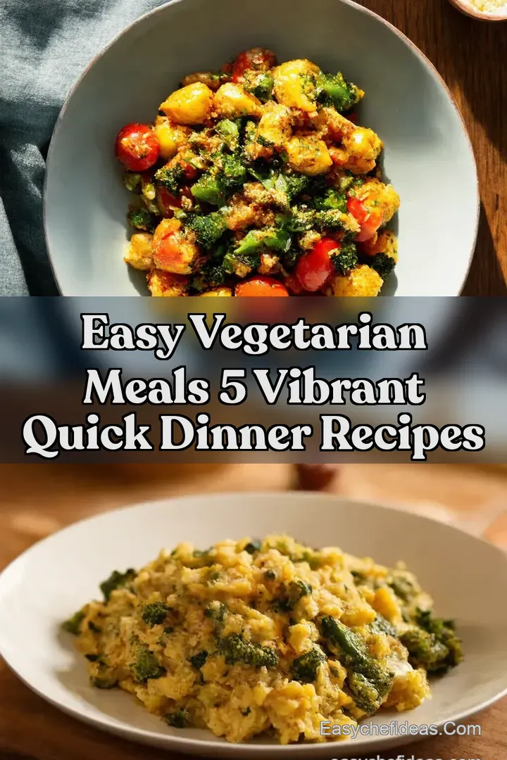 Easy Vegetarian Meals 5 Vibrant Quick Dinner Recipes