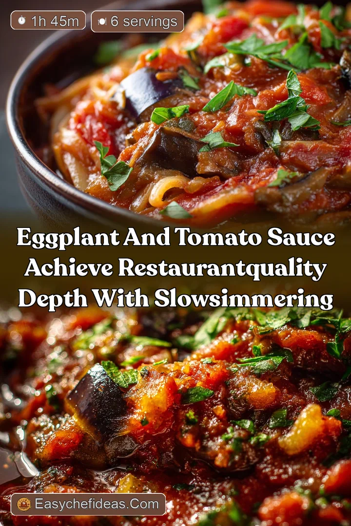 Eggplant and Tomato Sauce Achieve RestaurantQuality Depth with SlowSimmering