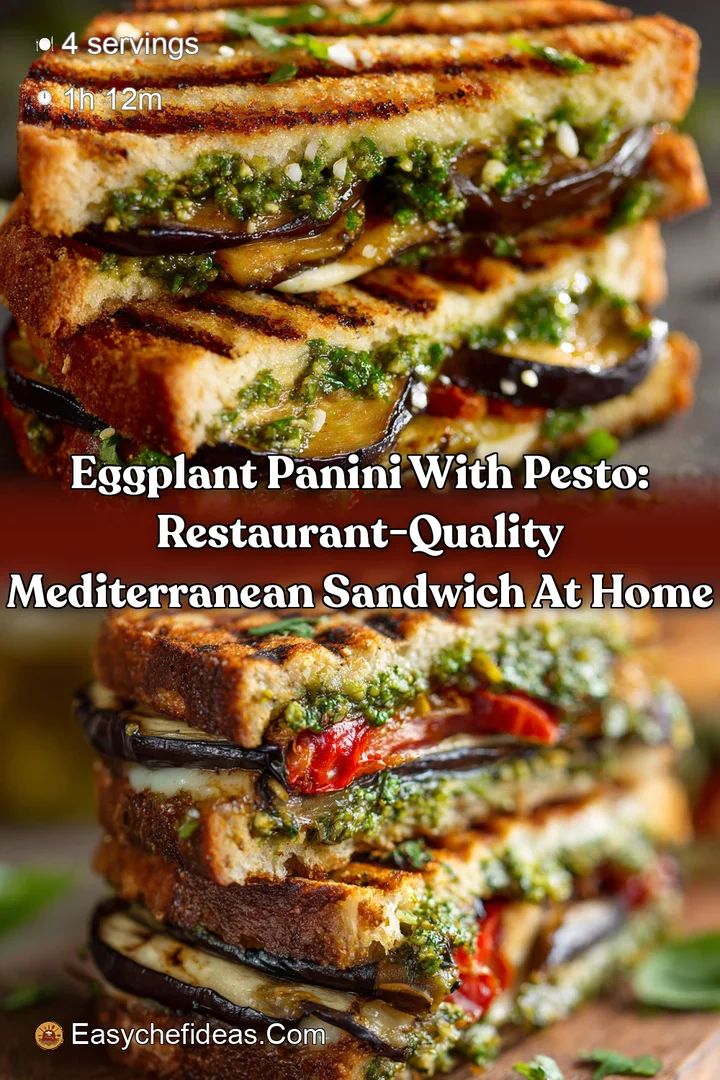 Eggplant Panini with Pesto: Restaurant-Quality Mediterranean Sandwich at Home