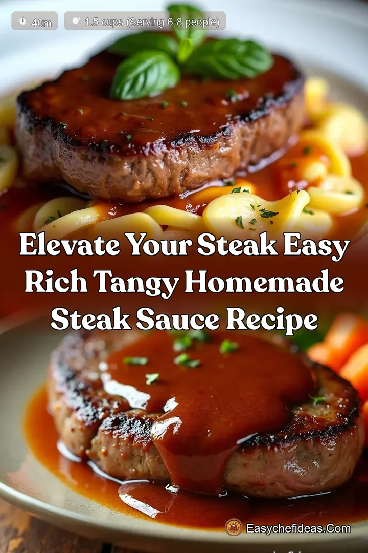 Elevate Your Steak Easy Rich Tangy Homemade Steak Sauce Recipe