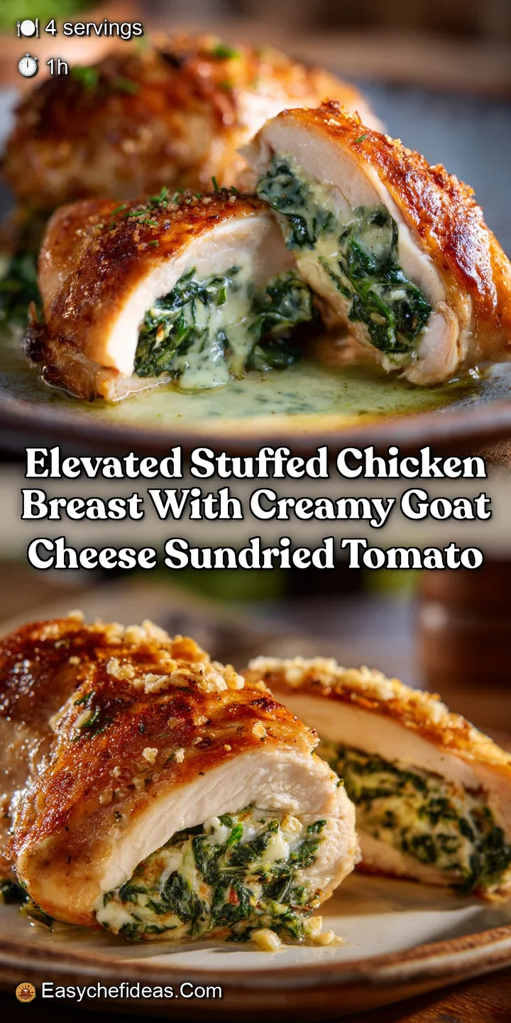 Elevated Stuffed Chicken Breast with Creamy Goat Cheese SunDried Tomato