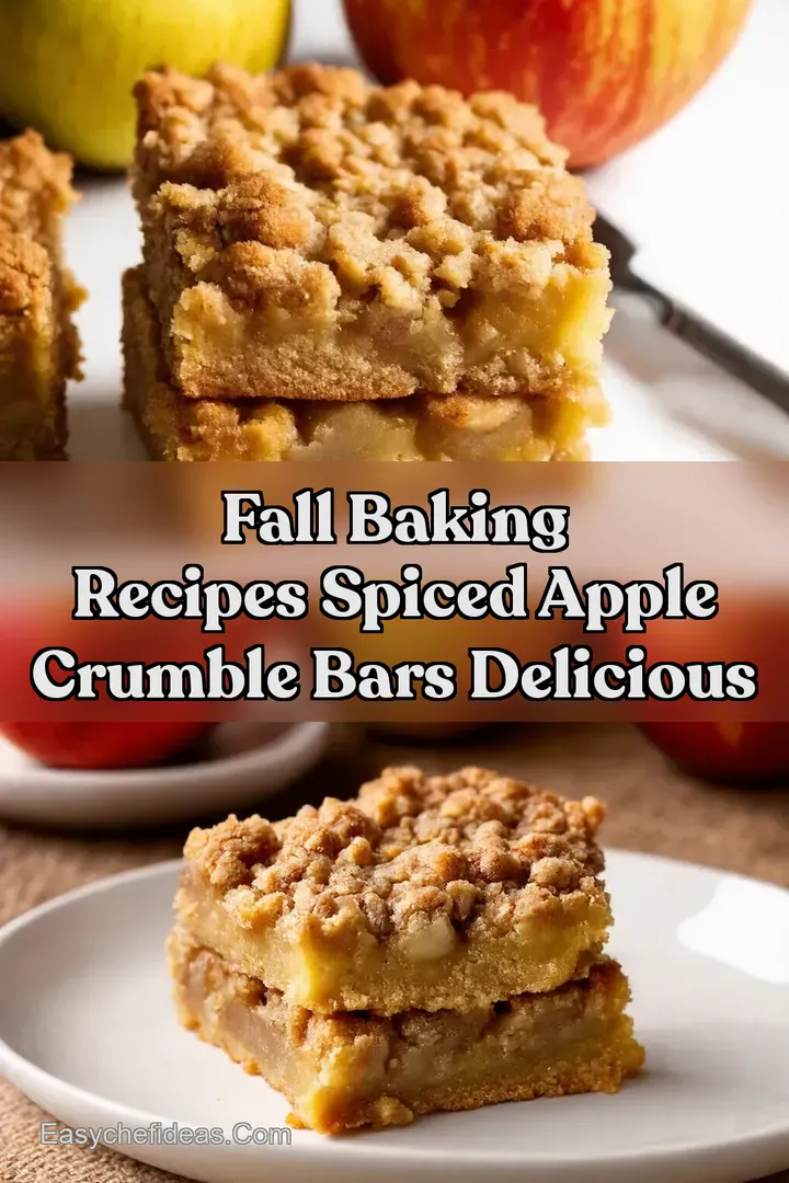 Fall Baking Recipes Spiced Apple Crumble Bars Delicious