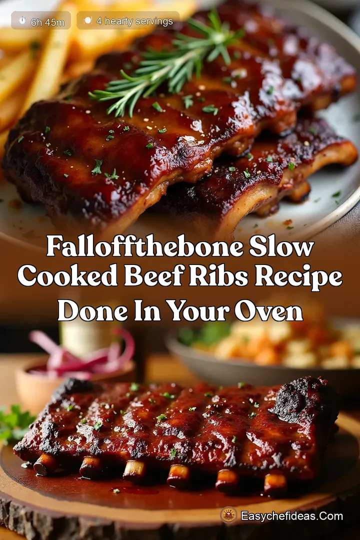 FallOffTheBone Slow Cooked Beef Ribs Recipe Done In Your Oven
