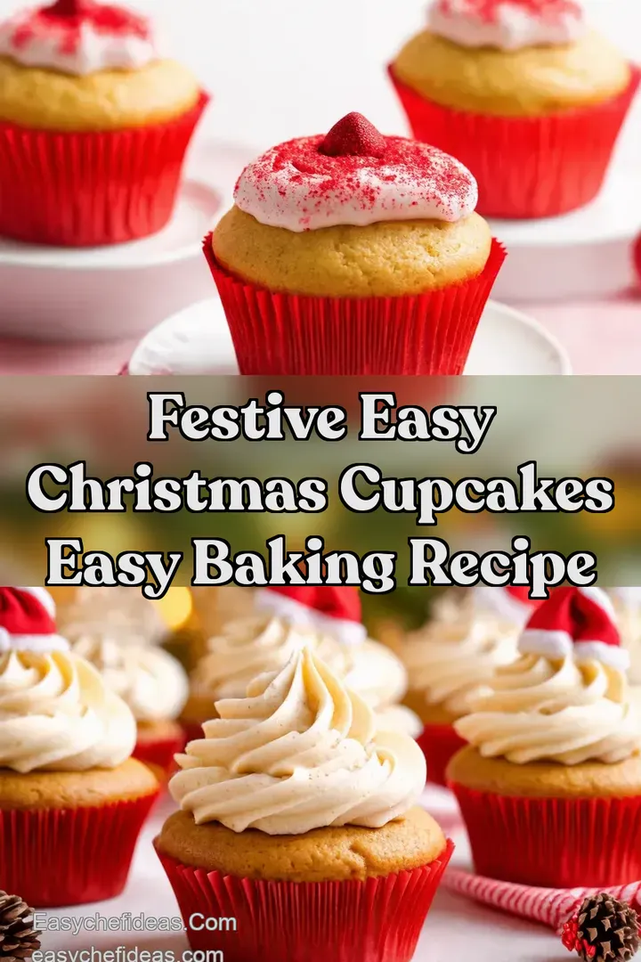 Festive Easy Christmas Cupcakes Easy Baking Recipe