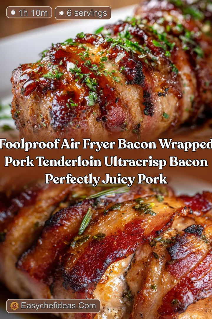 Foolproof Air Fryer Bacon Wrapped Pork Tenderloin UltraCrisp Bacon Perfectly Juicy Pork