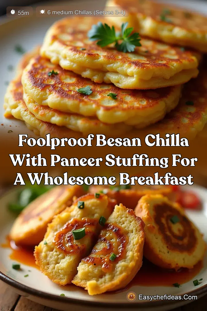 Foolproof Besan Chilla with Paneer Stuffing for a Wholesome Breakfast