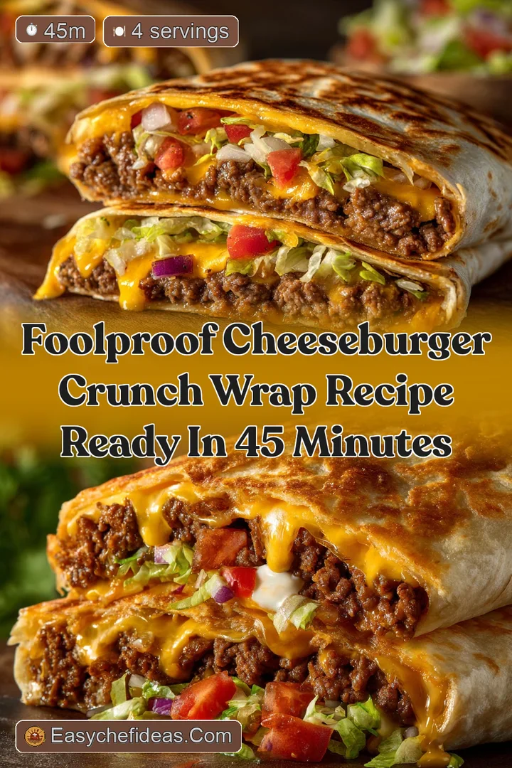 Foolproof Cheeseburger Crunch Wrap Recipe Ready in 45 Minutes