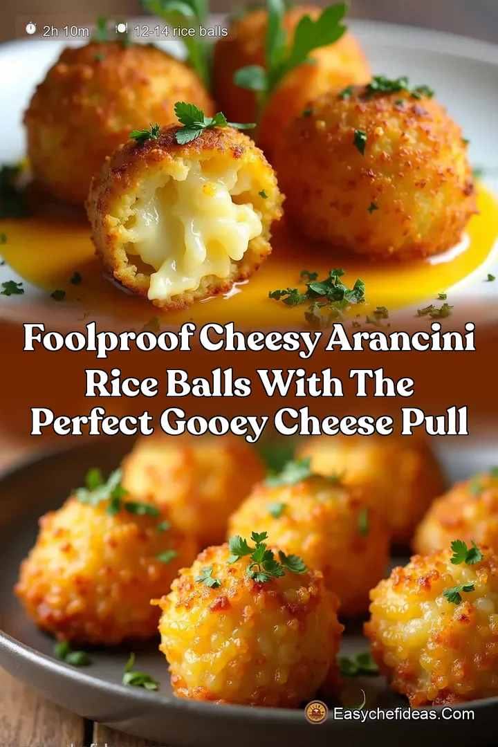 Foolproof Cheesy Arancini Rice Balls with the Perfect Gooey Cheese Pull