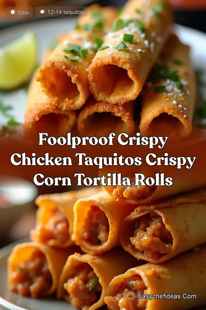 Foolproof Crispy Chicken Taquitos Crispy Corn Tortilla Rolls