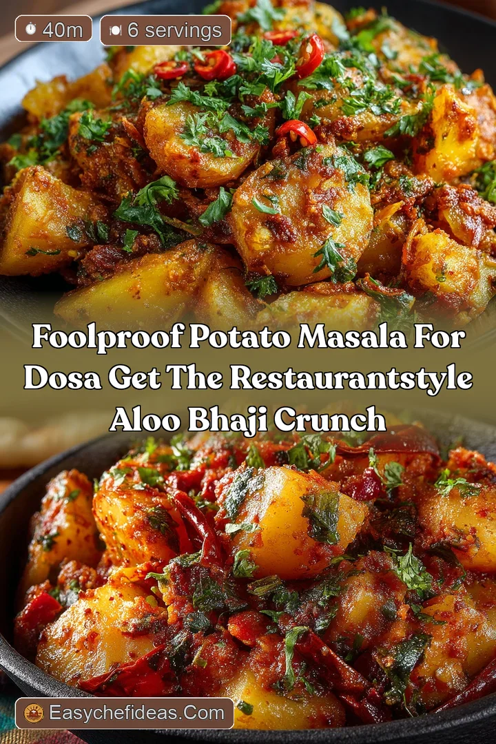 Foolproof Potato Masala for Dosa Get the RestaurantStyle Aloo Bhaji Crunch