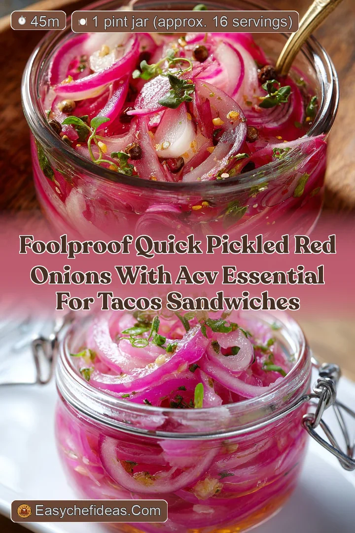 Foolproof Quick Pickled Red Onions with ACV Essential for Tacos Sandwiches