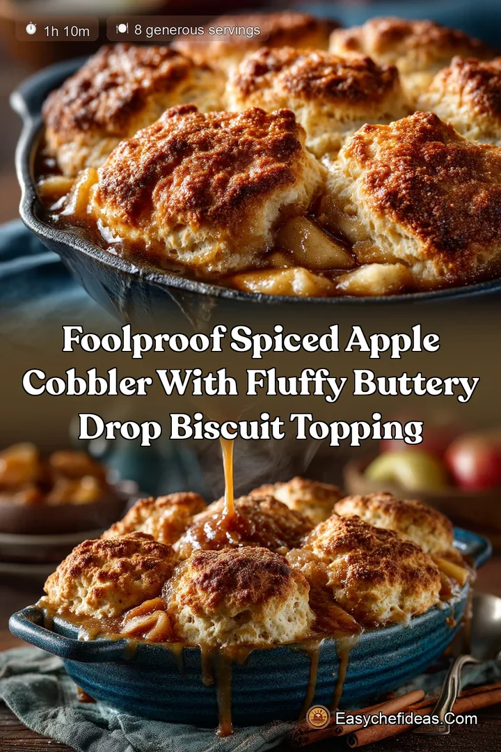 Foolproof Spiced Apple Cobbler with Fluffy Buttery Drop Biscuit Topping