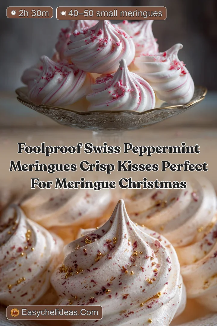 Foolproof Swiss Peppermint Meringues Crisp Kisses Perfect for Meringue Christmas