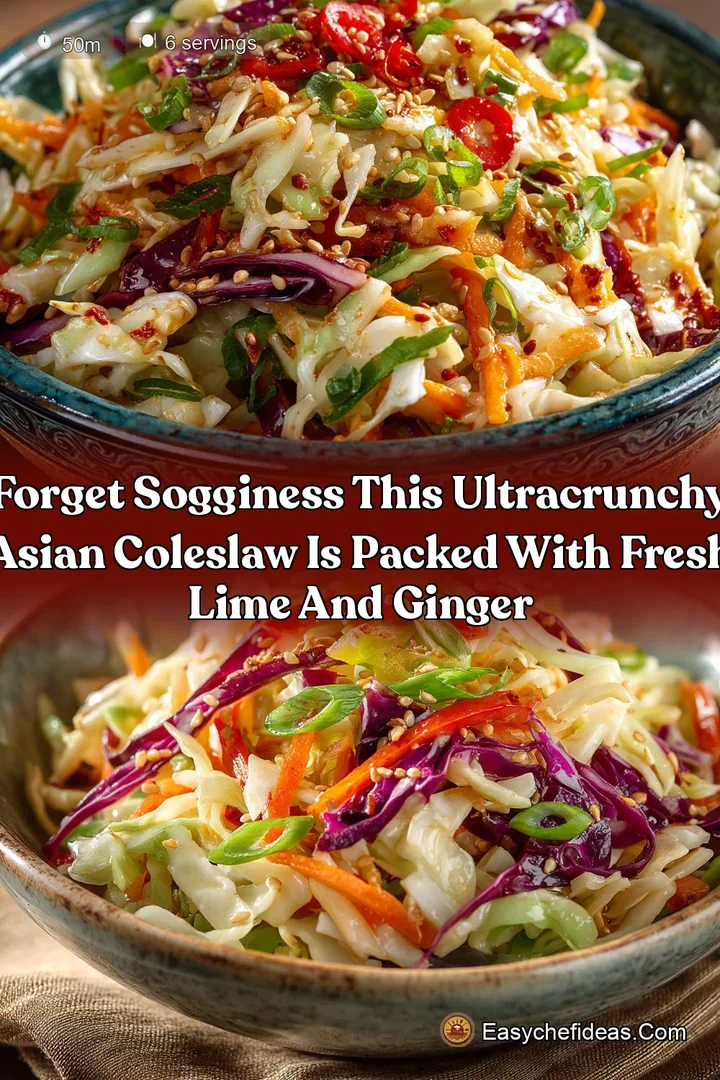 Forget sogginess This ultracrunchy Asian Coleslaw is packed with fresh lime and ginger