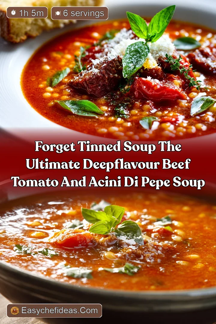 Forget Tinned Soup The Ultimate DeepFlavour Beef Tomato and Acini Di Pepe Soup