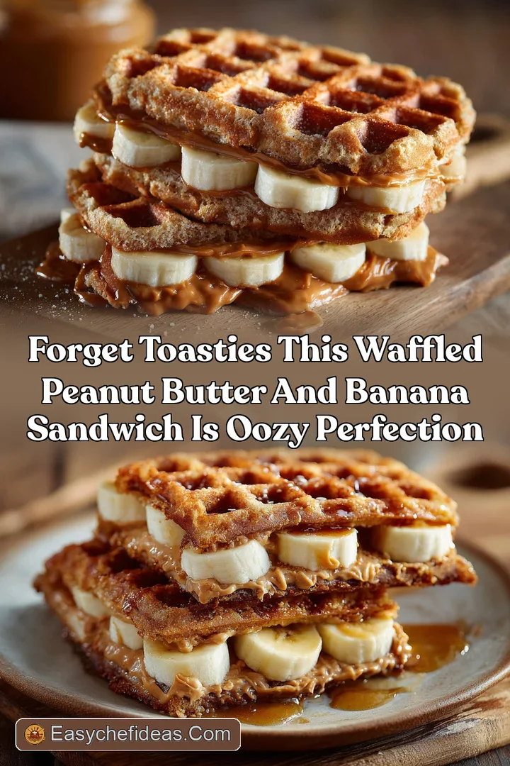 Forget Toasties This Waffled Peanut Butter and Banana Sandwich Is Oozy Perfection