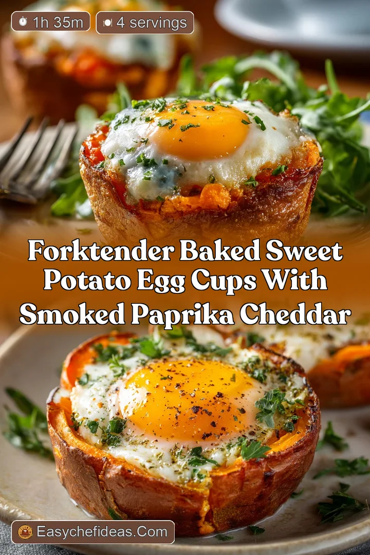 ForkTender Baked Sweet Potato Egg Cups with Smoked Paprika Cheddar