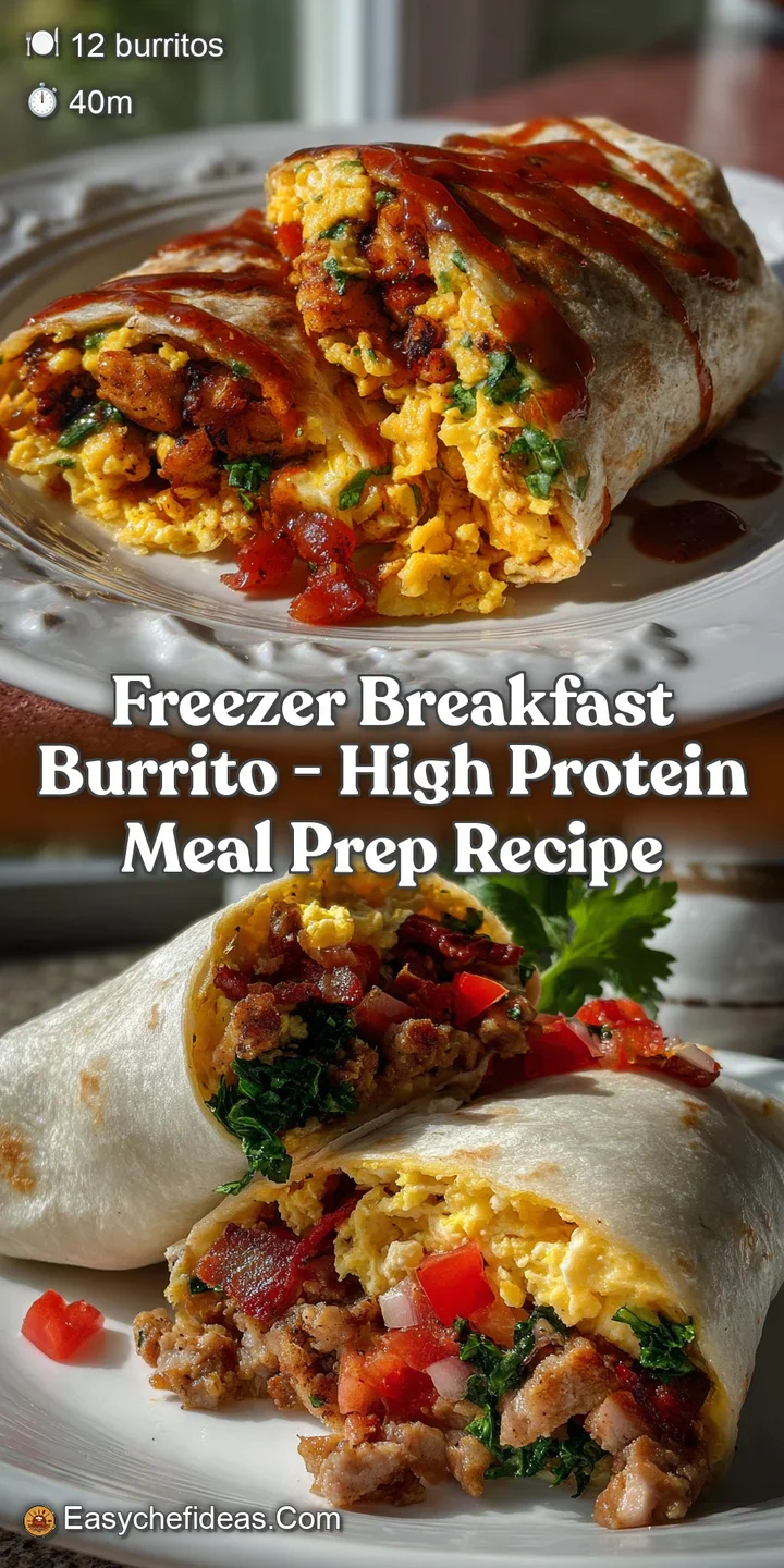 Freezer Breakfast Burrito - High Protein Meal Prep Recipe
