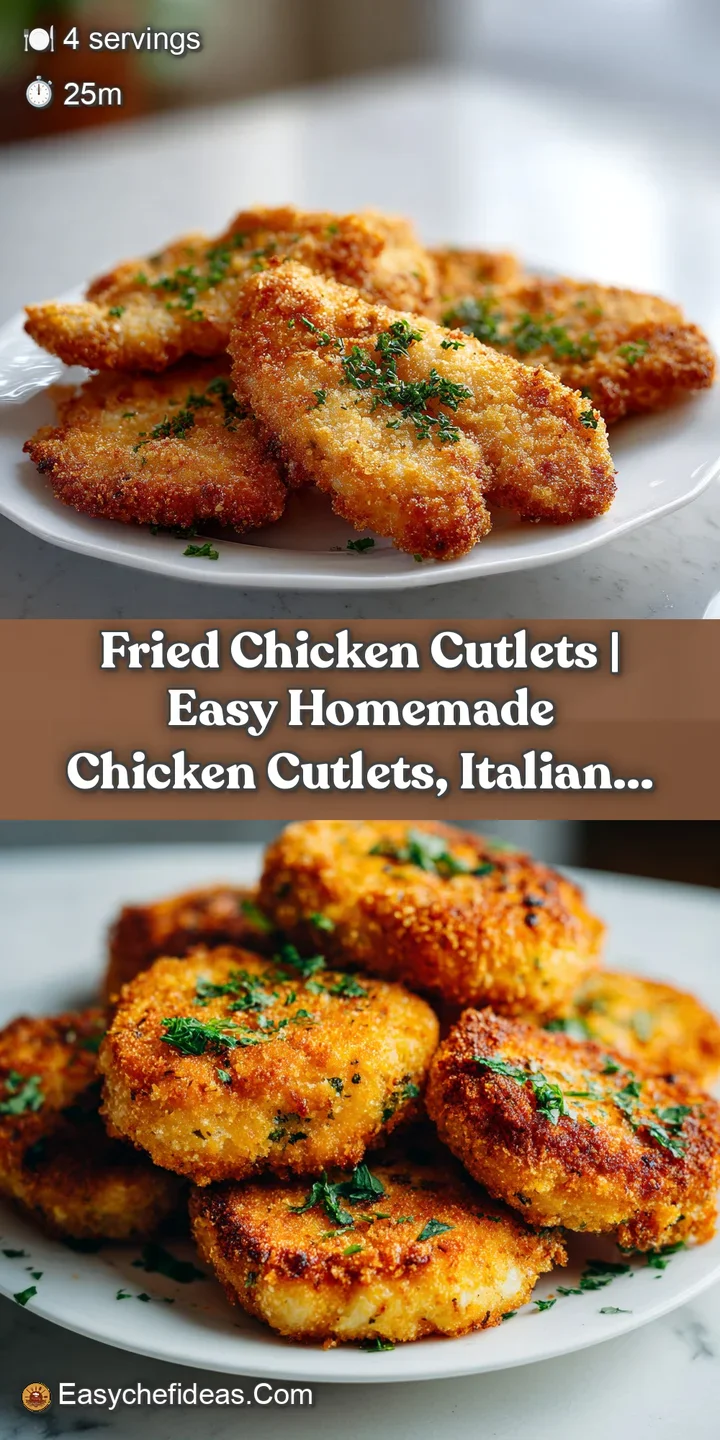 Close-up of a perfectly golden, crunchy fried chicken cutlet with visible flaky texture.