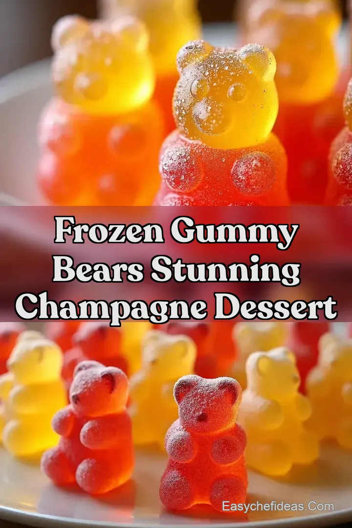 Frozen Gummy Bears Stunning Champagne Dessert