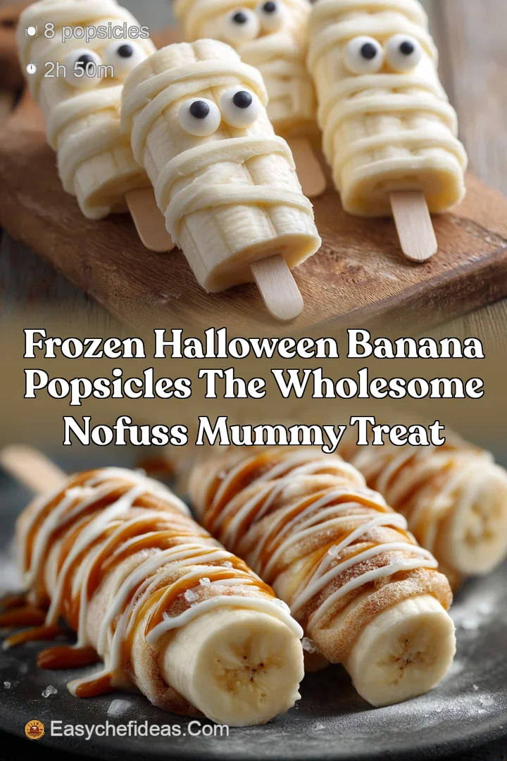 Frozen Halloween Banana Popsicles The Wholesome NoFuss Mummy Treat