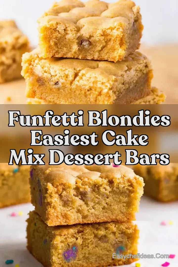 Funfetti Blondies Easiest Cake Mix Dessert Bars