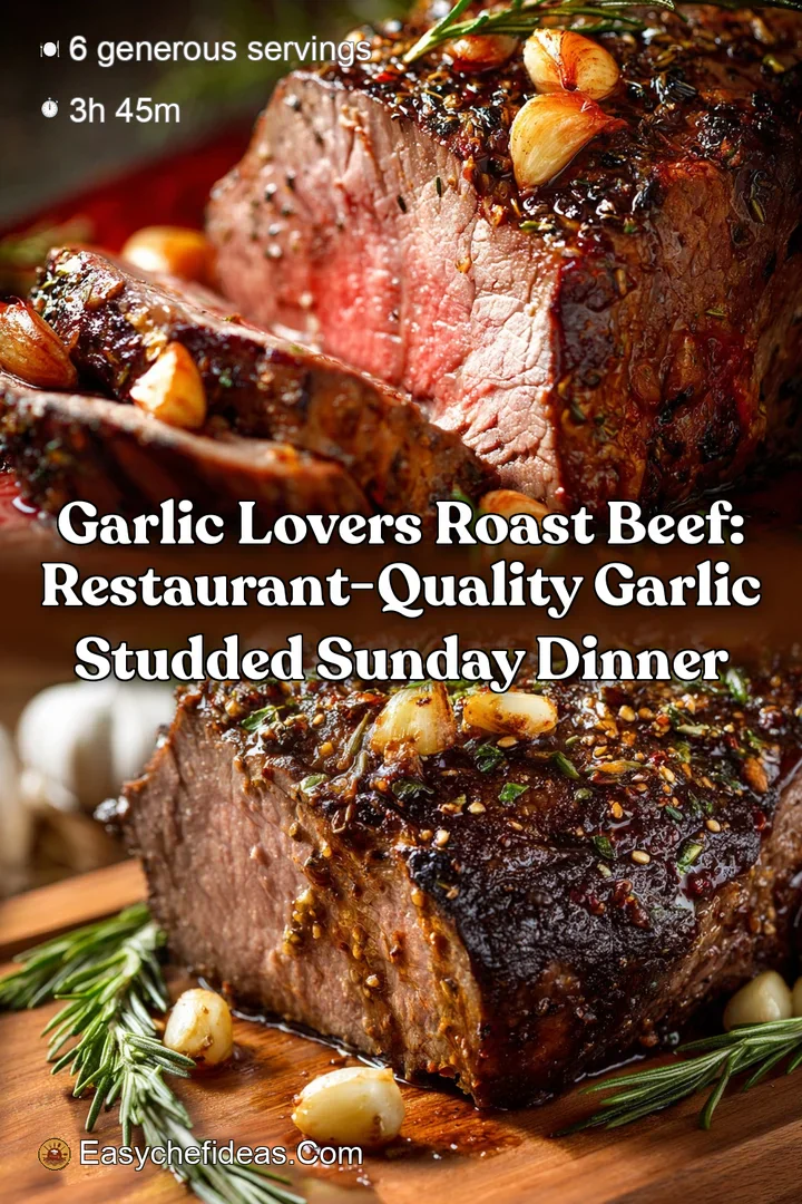 Garlic Lovers Roast Beef: Restaurant-Quality Garlic Studded Sunday Dinner