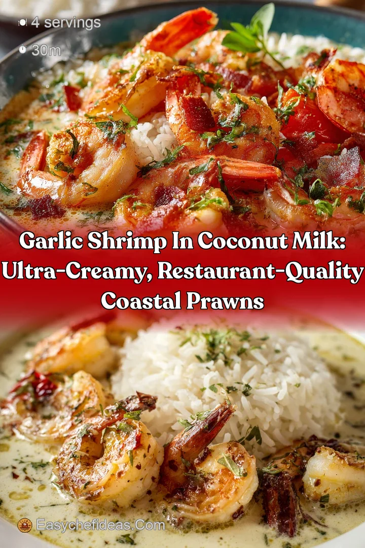 Garlic Shrimp in Coconut Milk: Ultra-Creamy Restaurant-Quality Coastal Prawns