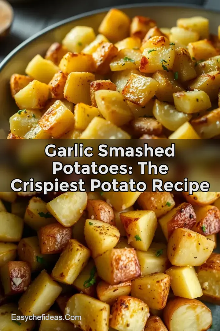 Garlic Smashed Potatoes: The Crispiest Potato Recipe
