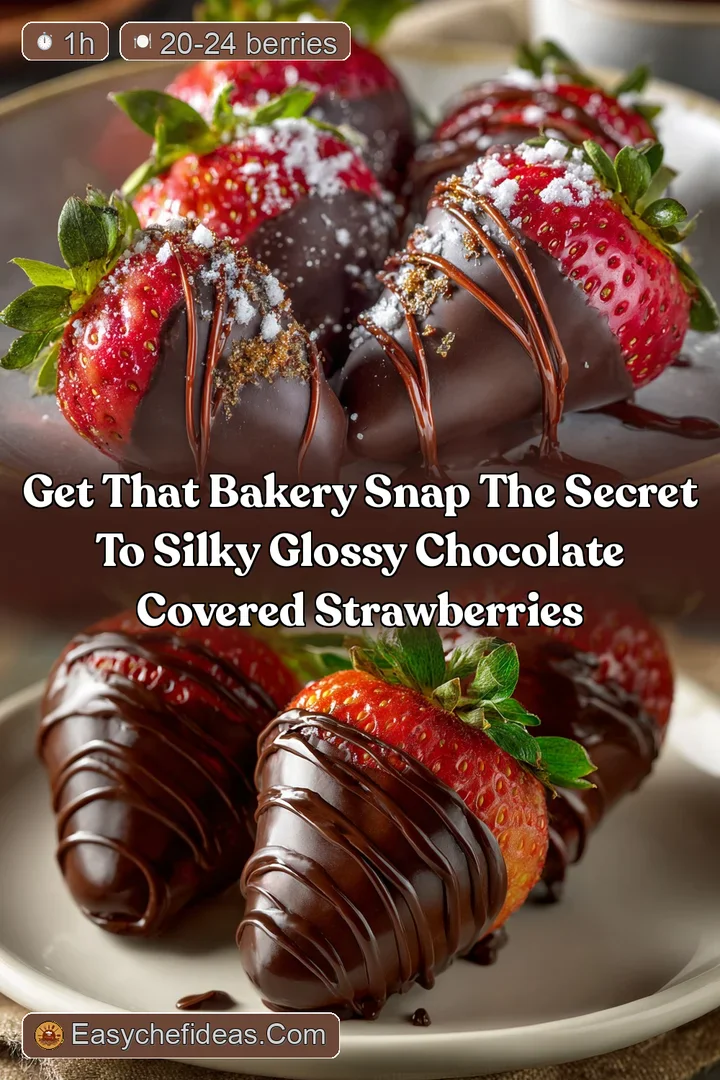 Get That Bakery Snap The Secret to Silky Glossy Chocolate Covered Strawberries