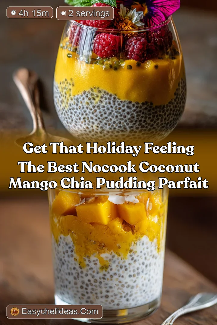 Get that Holiday Feeling The Best NoCook Coconut Mango Chia Pudding Parfait