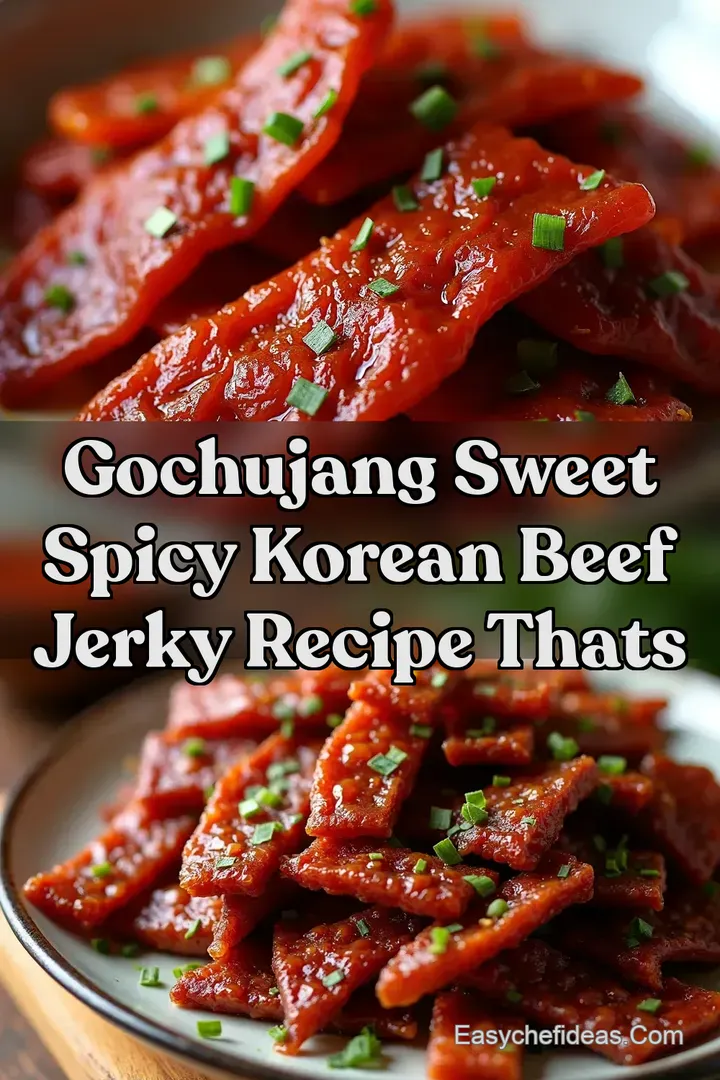 Gochujang Sweet Spicy Korean Beef Jerky Recipe Thats