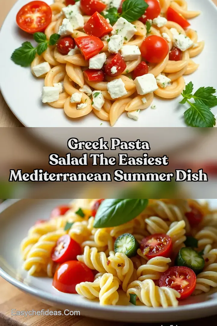Greek Pasta Salad The Easiest Mediterranean Summer Dish