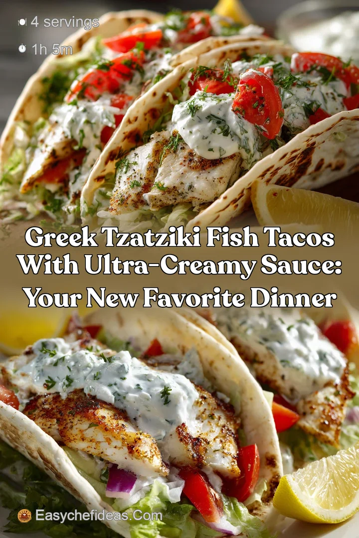 Greek Tzatziki Fish Tacos with Ultra-Creamy Sauce: Your New Favorite Dinner