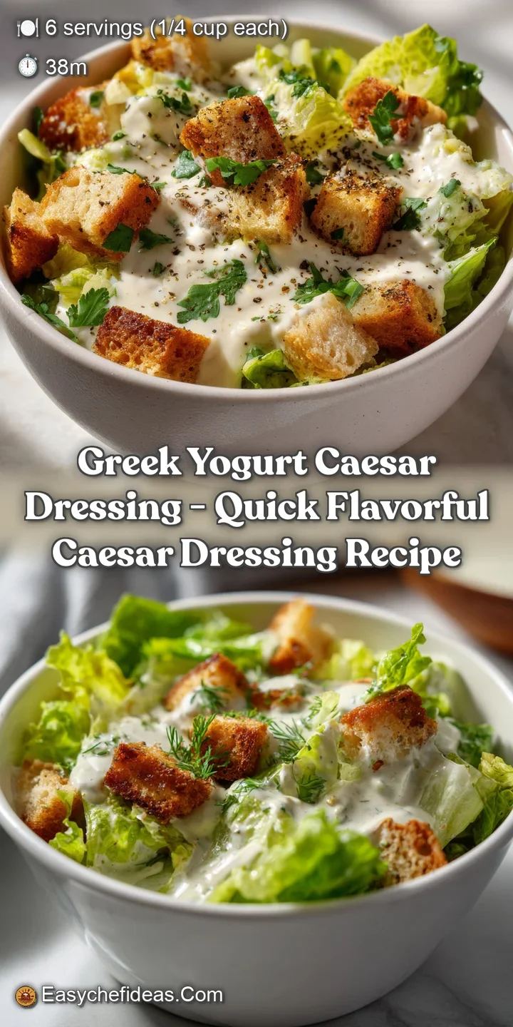 Greek Yogurt Caesar Dressing - Quick Flavorful Caesar Dressing Recipe