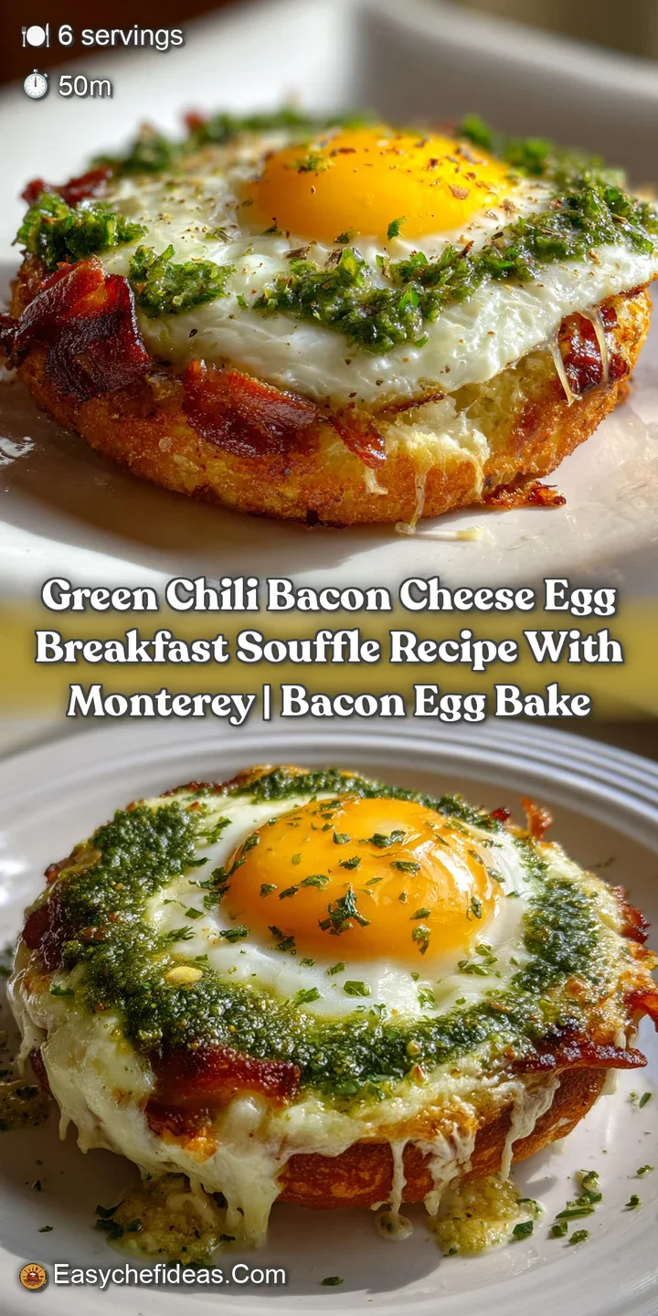 Close-up view of the souffle's airy interior, showing pockets of melted cheese and bits of crispy bacon. Aromatic steam vi...