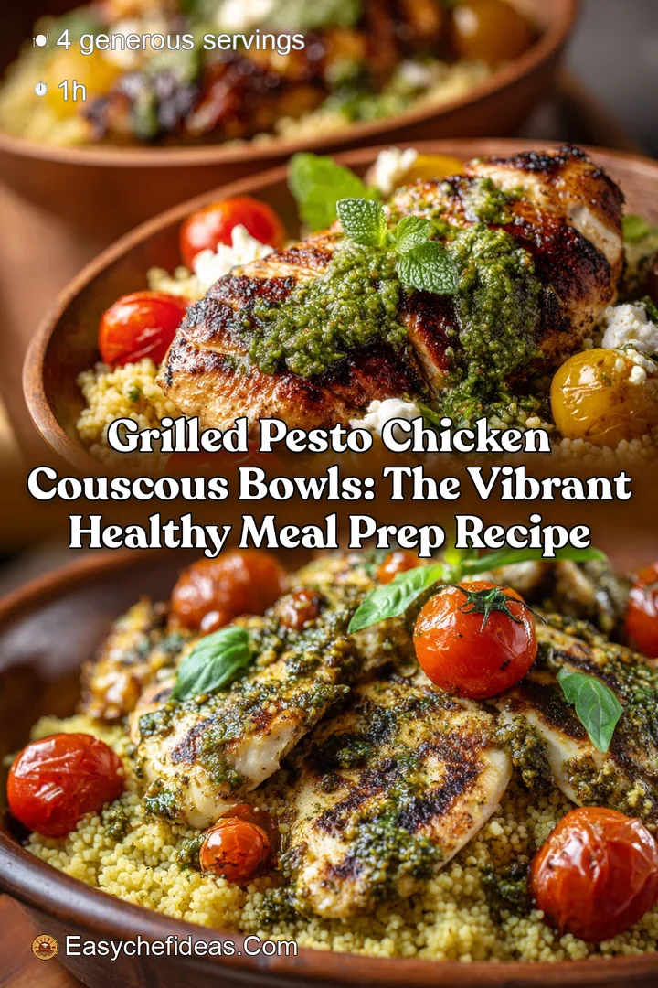 Grilled Pesto Chicken Couscous Bowls: The Vibrant Healthy Meal Prep Recipe