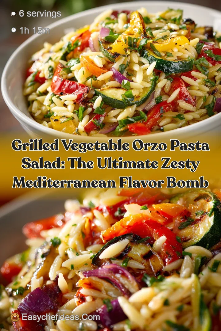 Grilled Vegetable Orzo Pasta Salad: The Ultimate Zesty Mediterranean Flavor Bomb