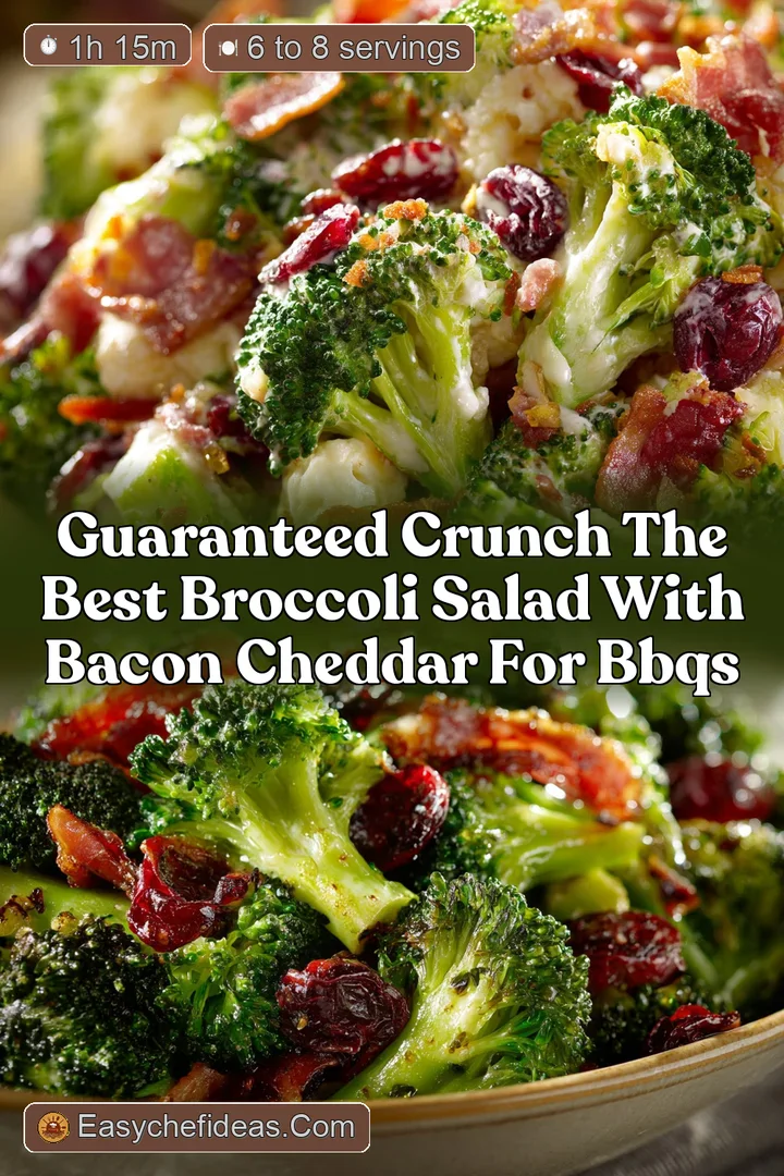 Guaranteed Crunch The Best Broccoli Salad with Bacon Cheddar for BBQs
