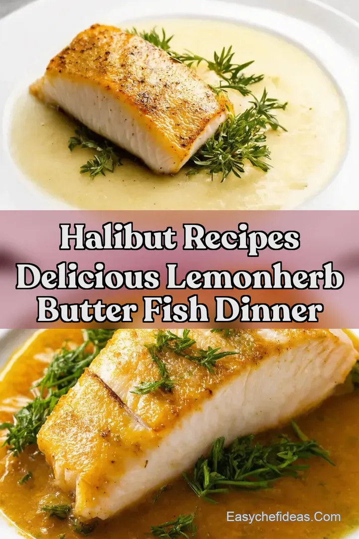 Halibut Recipes Delicious LemonHerb Butter Fish Dinner