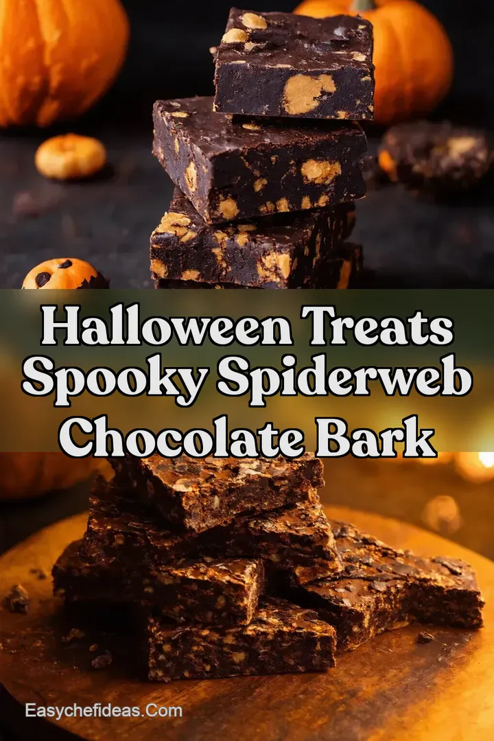 Halloween Treats Spooky Spiderweb Chocolate Bark