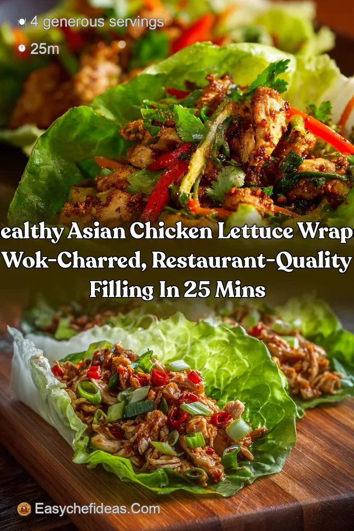 Healthy Asian Chicken Lettuce Wraps: Wok-Charred Restaurant-Quality Filling in 25 Mins
