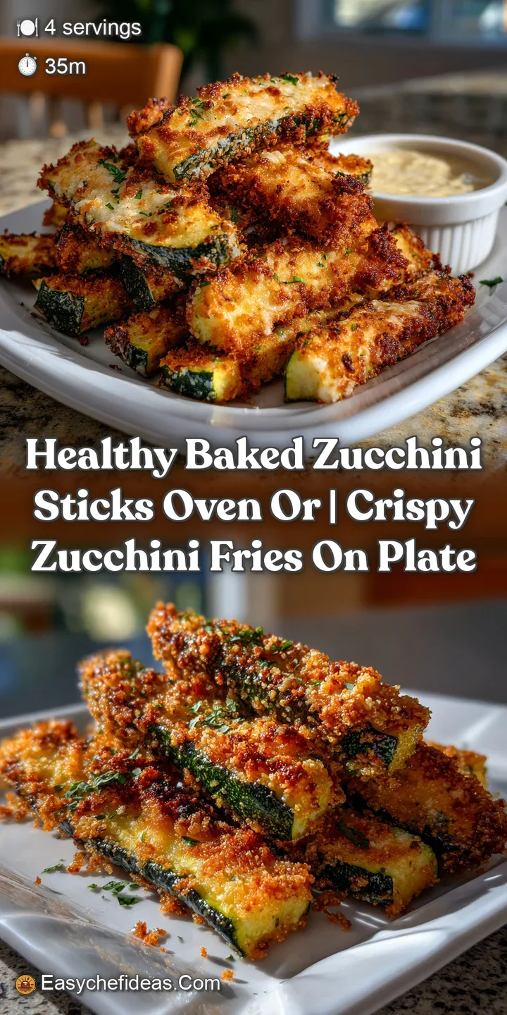 Healthy Baked Zucchini Sticks Oven or | Crispy Zucchini Fries On Plate